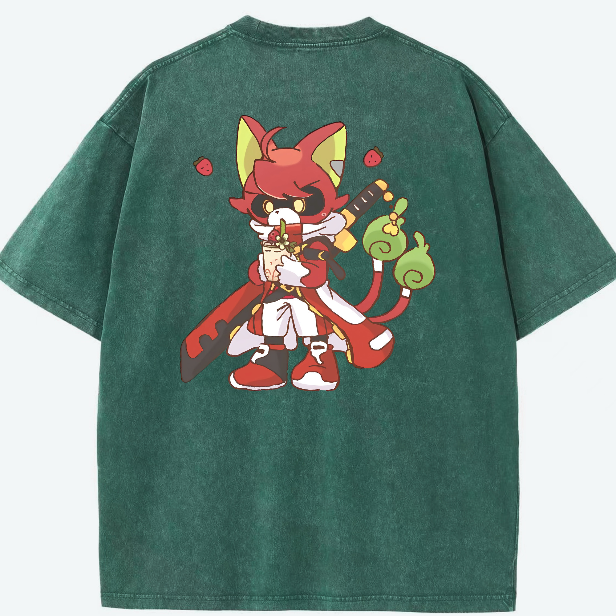 （画像用） 妖怪ウォッチ Yo-kai Watch 綿100% ヴィンテージ風 半袖Tシャツ（背面プリント）